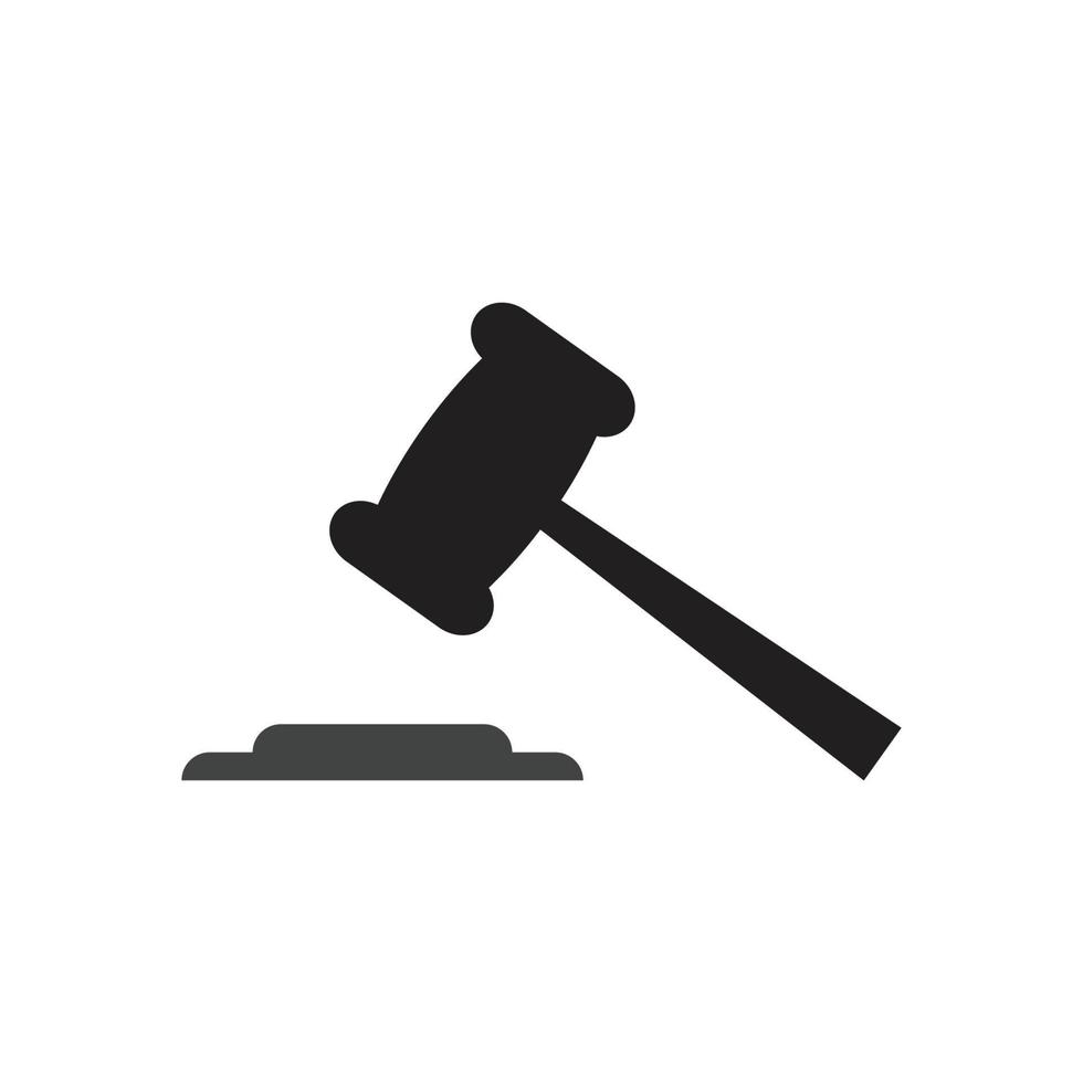 Hammer of a judge icon vector