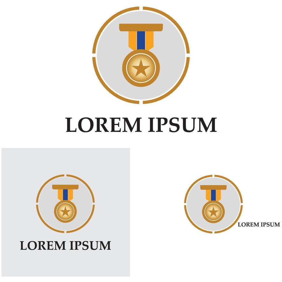 Medal icon vector background template illustration