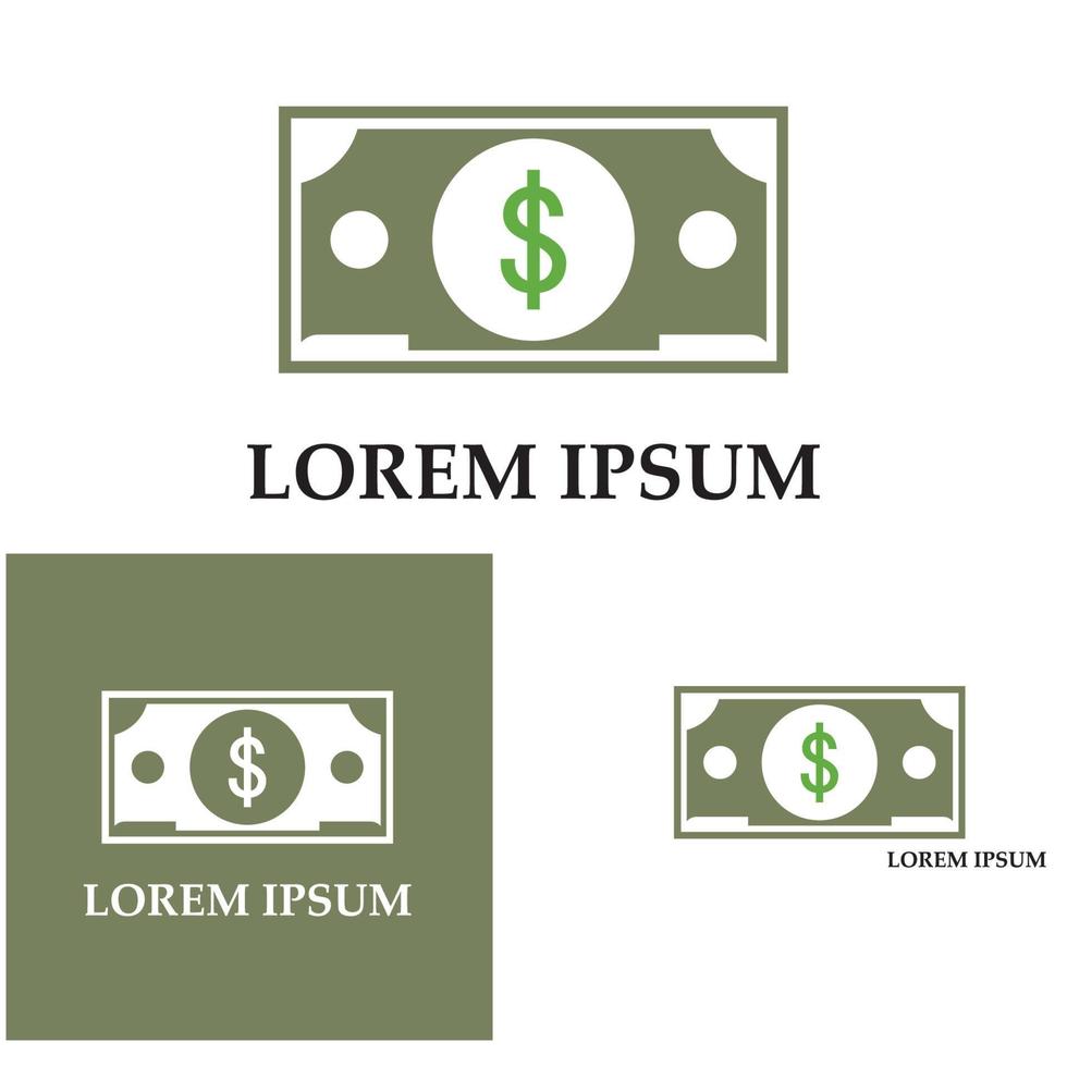 Dollar vector icon background template illustration