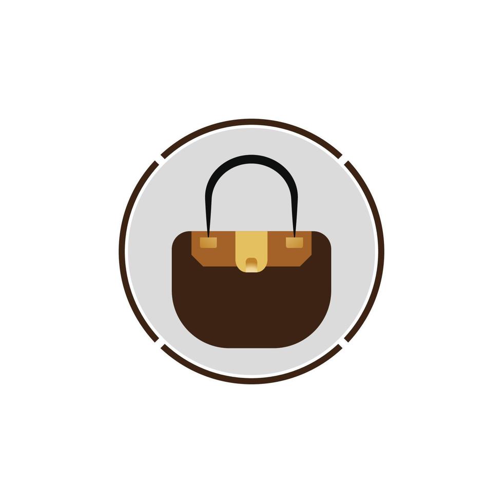 Woman bag icon vector background