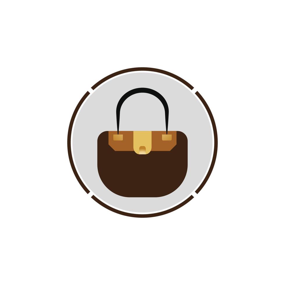 Woman bag icon vector background