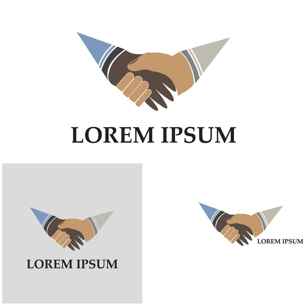Hand shake icon vector background