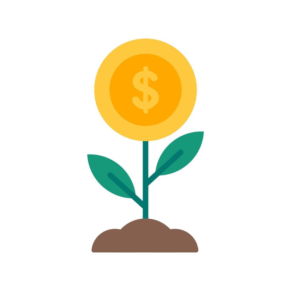 growing pile of dollar coins money saving concept vector