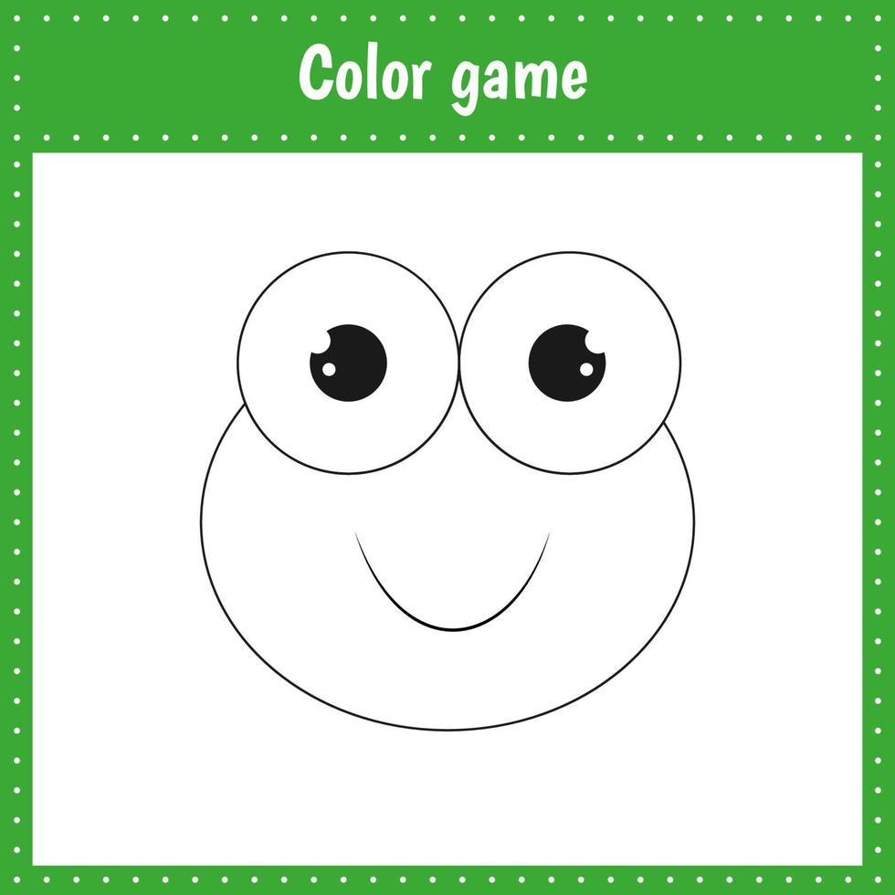Coloring page of a frog vector