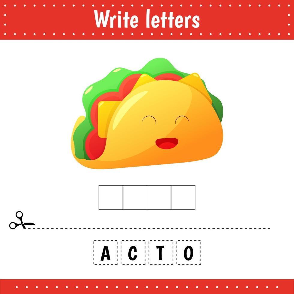Educational game for kids Taco Crossword 7570267 Vector Art at Vecteezy Educational game for kids Taco Crossword 7570267 Vector Art at Vecteezy