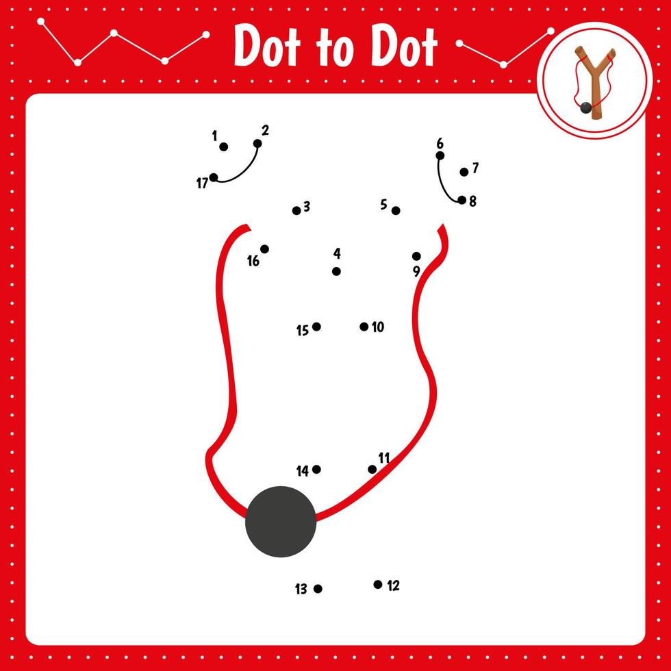 Connect the dots. Slingshot. vector
