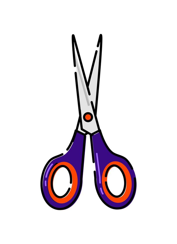 simple illustration of scissors on isolated background vector