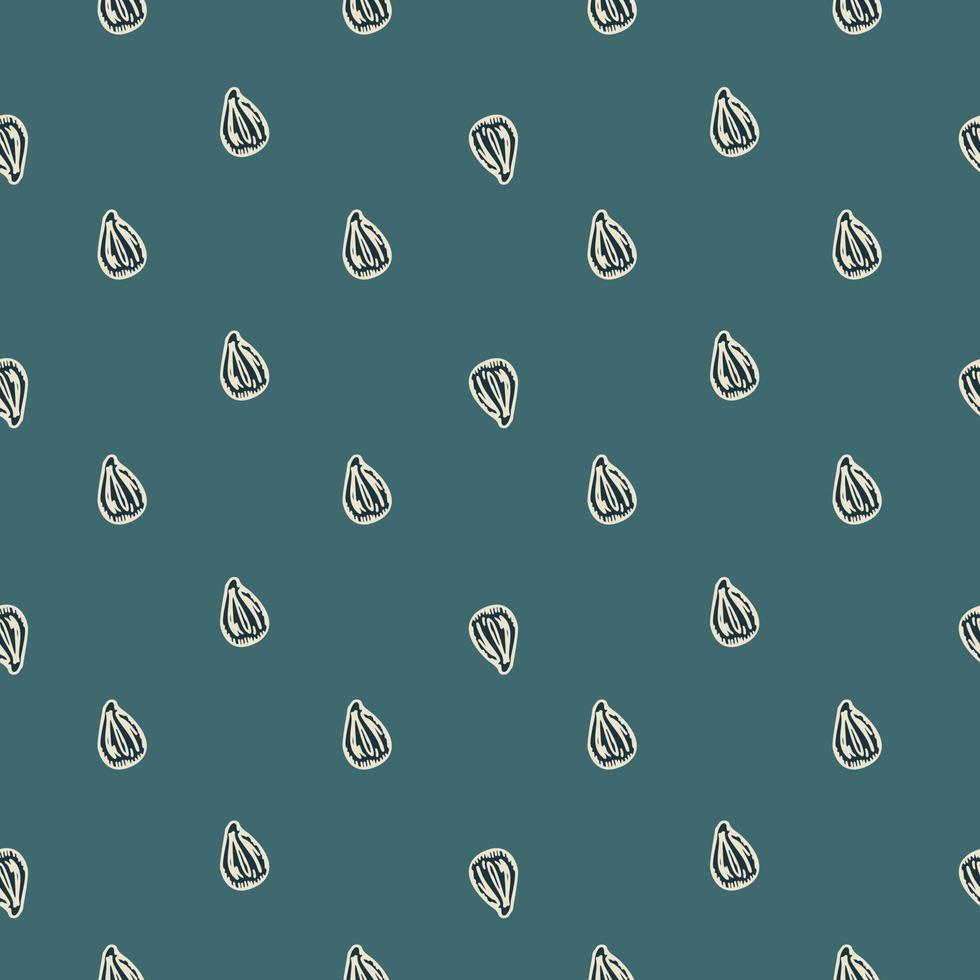 Seamless pattern engraved seeds. Vintage background plants kernels in hand drawn style. Botanical sketch. vector