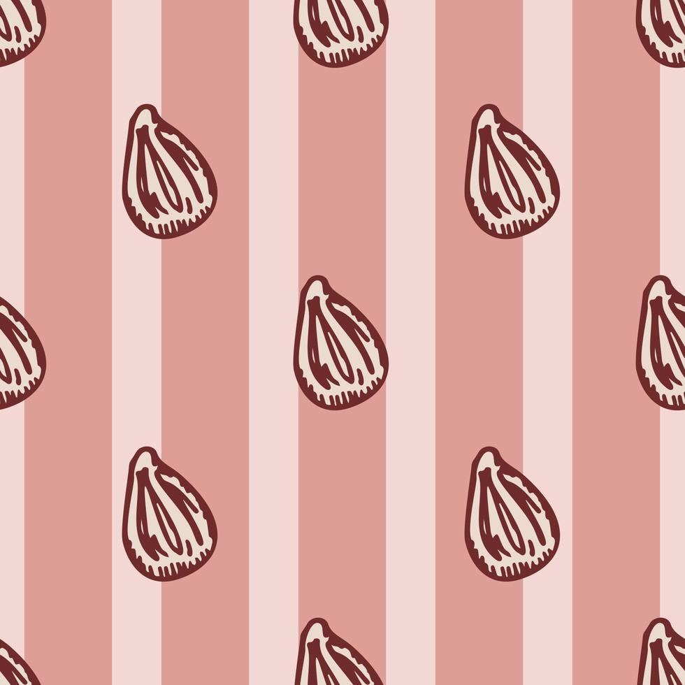 Seamless pattern engraved seeds. Vintage background plants kernels in hand drawn style. Botanical sketch. vector