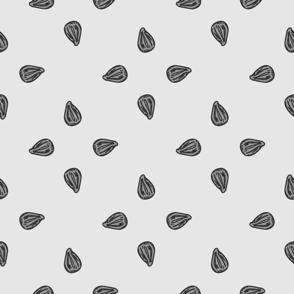 semillas grabadas de patrones sin fisuras. granos de plantas de fondo vintage en estilo dibujado a mano. boceto botánico. vector