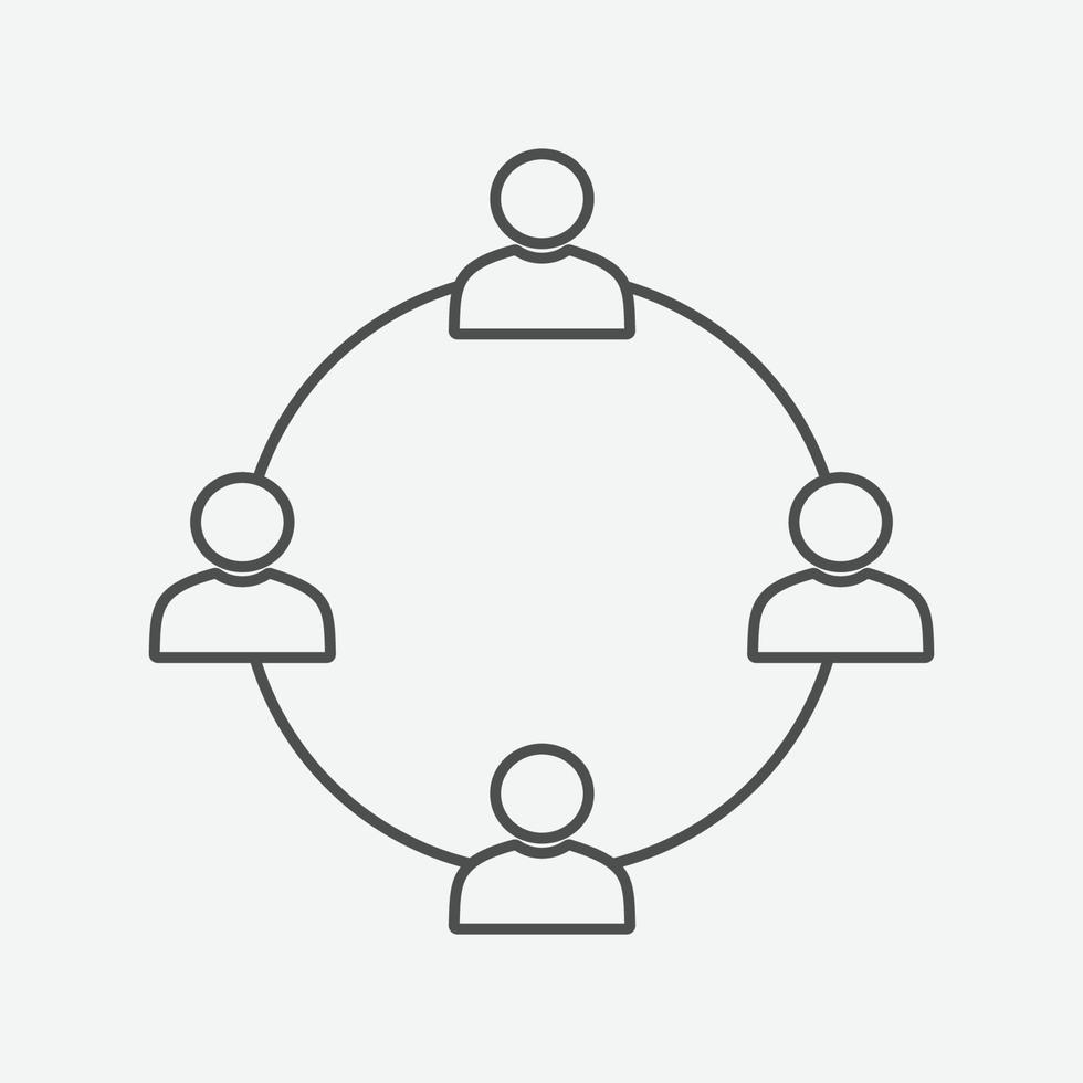 Business people, teamwork vector icon. Isolated management developing icon vector design.