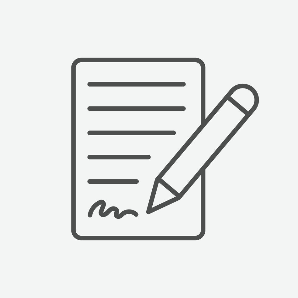 Contract vector icon. Isolated business icon vector design.