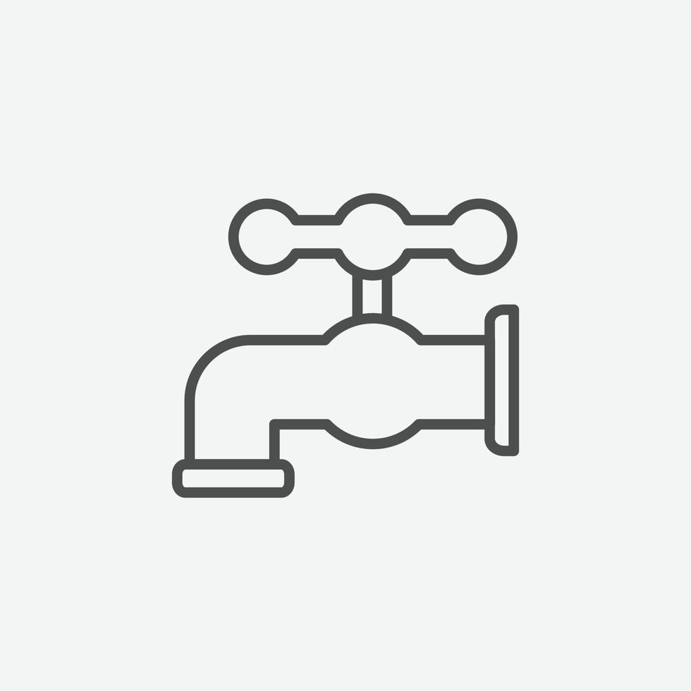 Water tap vector icon. Isolated construction icon vector design.