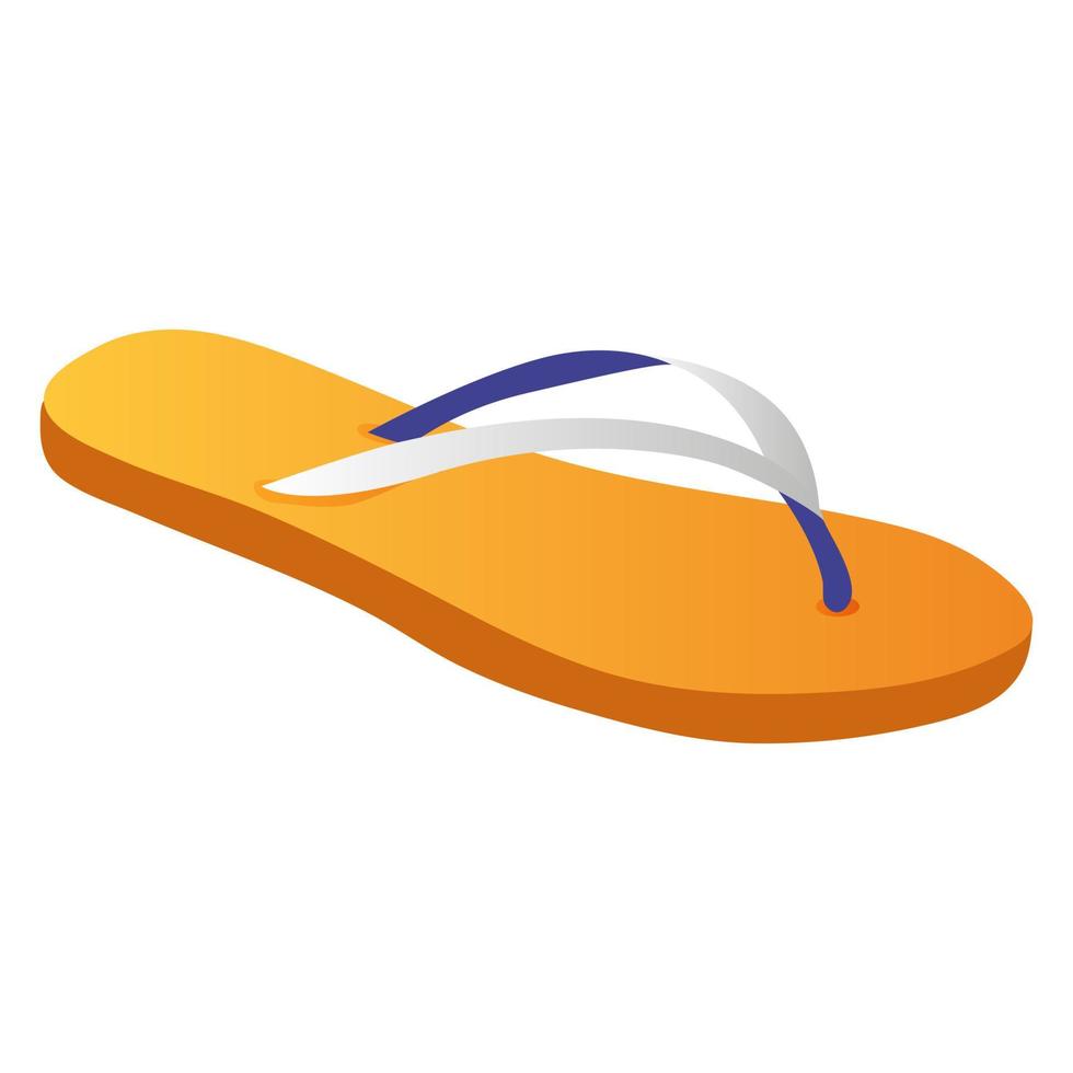 Summer shoes. Flip flops. Essential for the beach. vector