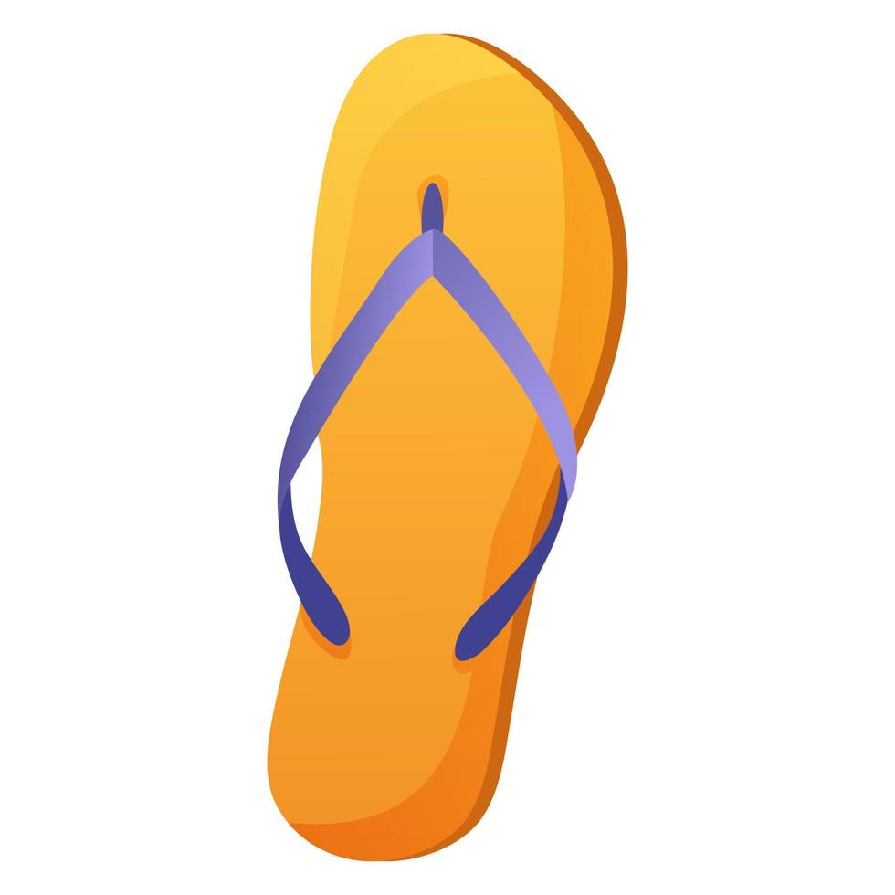 Summer shoes. Flip flops. Essential for the beach. vector