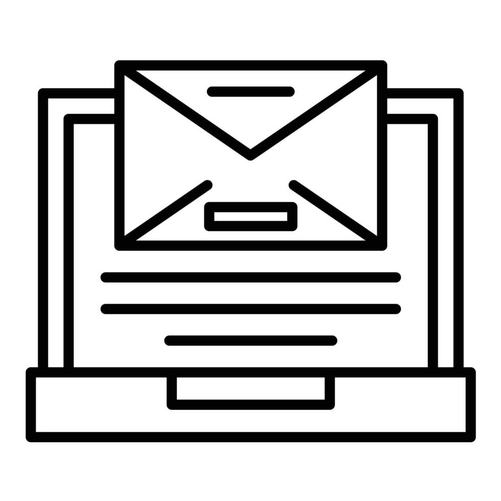 Mail Line Icon vector