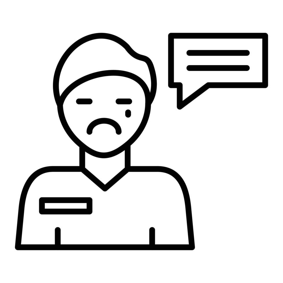 Apology Line Icon vector