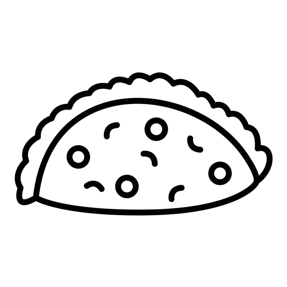 Empanada Line Icon vector