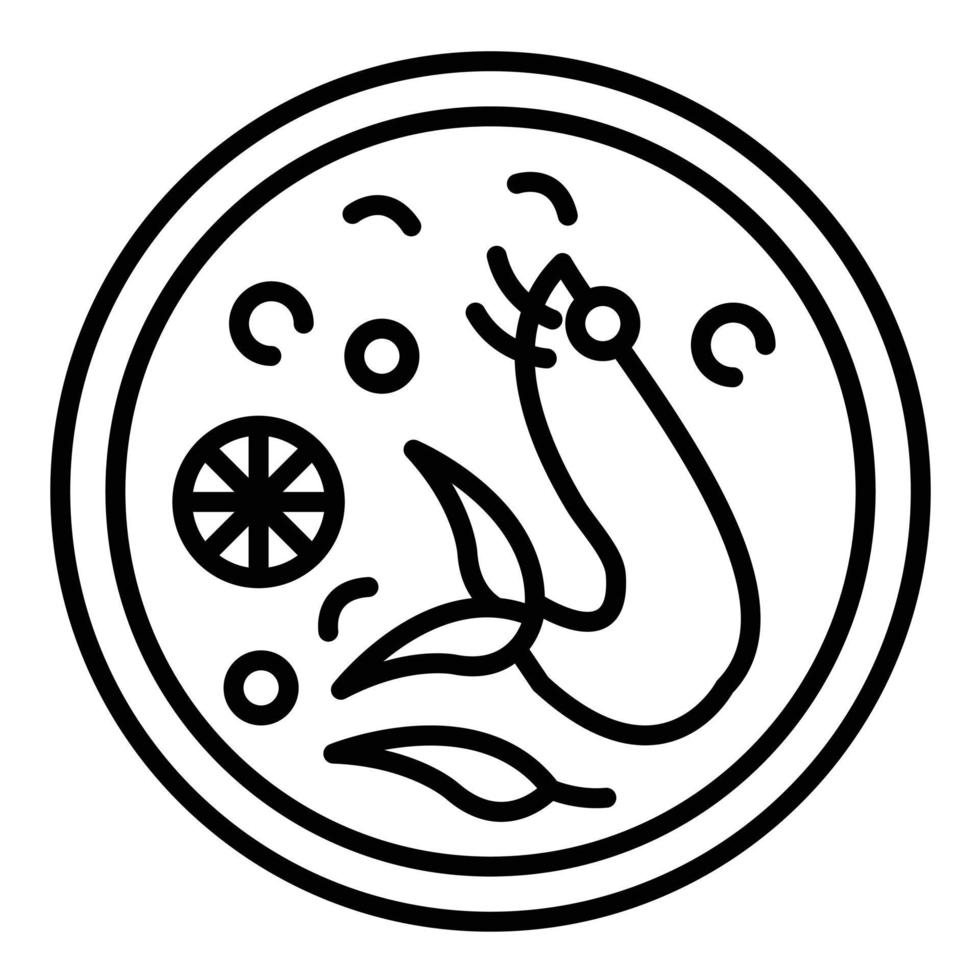 Tom Yum Line Icon vector