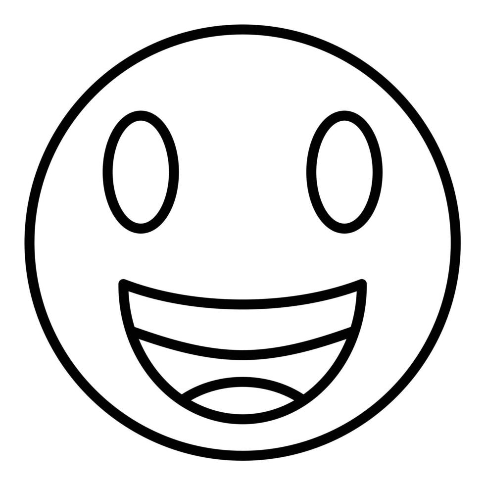 Beaming Face with Smiling Eyes Line Icon 7570821 Vector Art at Vecteezy