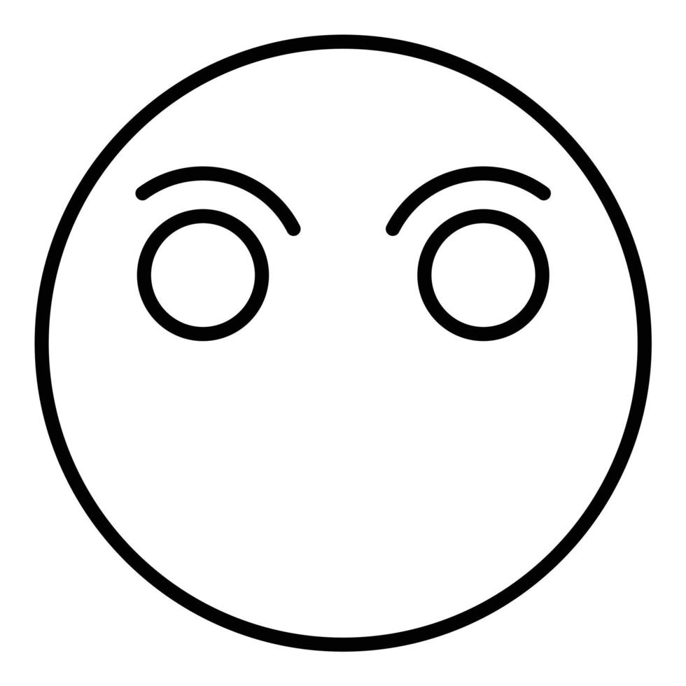Face Without Mouth Line Icon vector