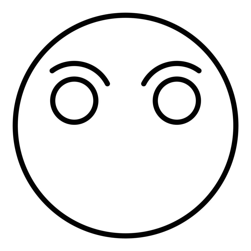 Face Without Mouth Line Icon vector