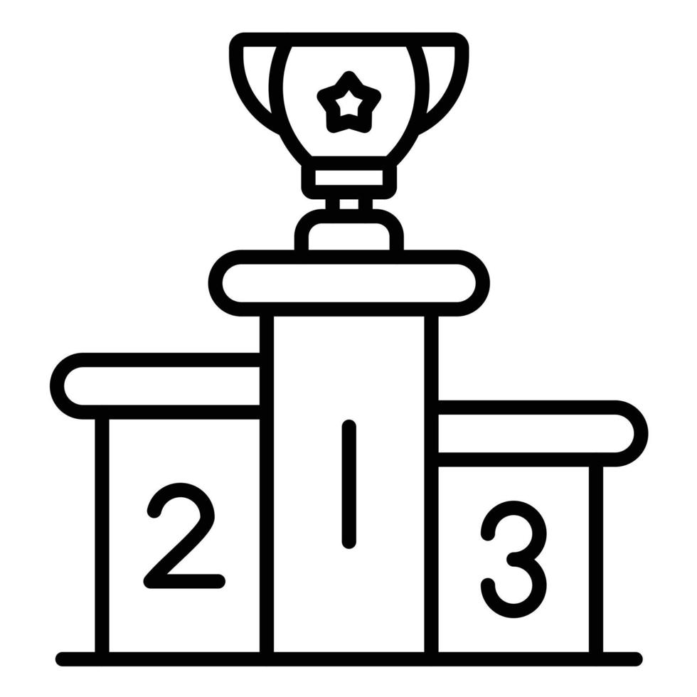 Podium Line Icon vector