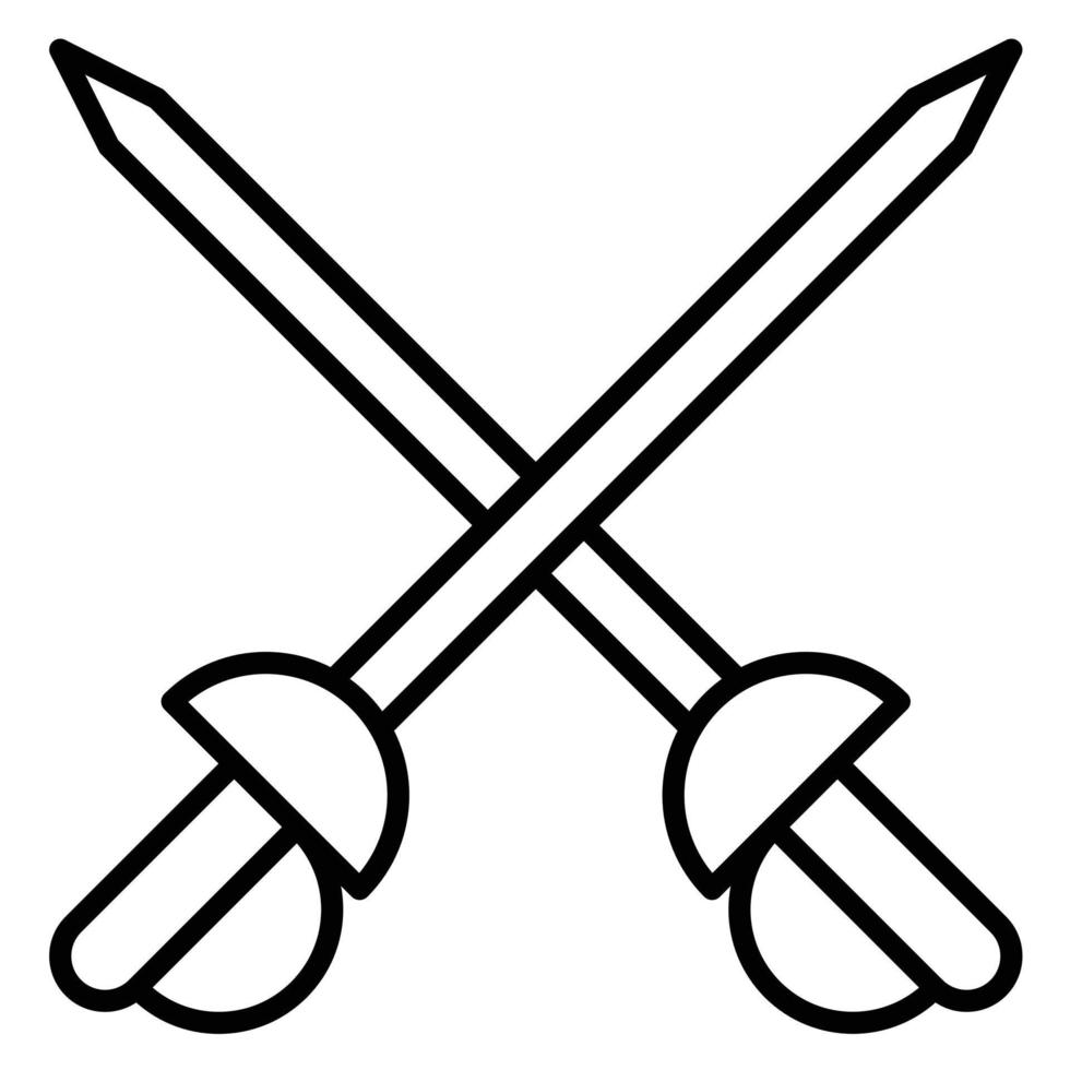Fencing Line Icon vector