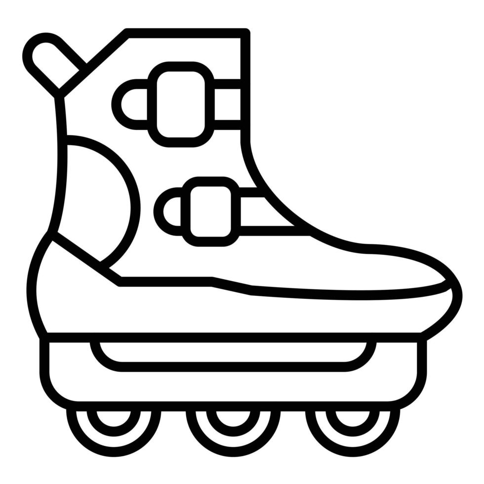 icono de línea de patinaje sobre ruedas vector