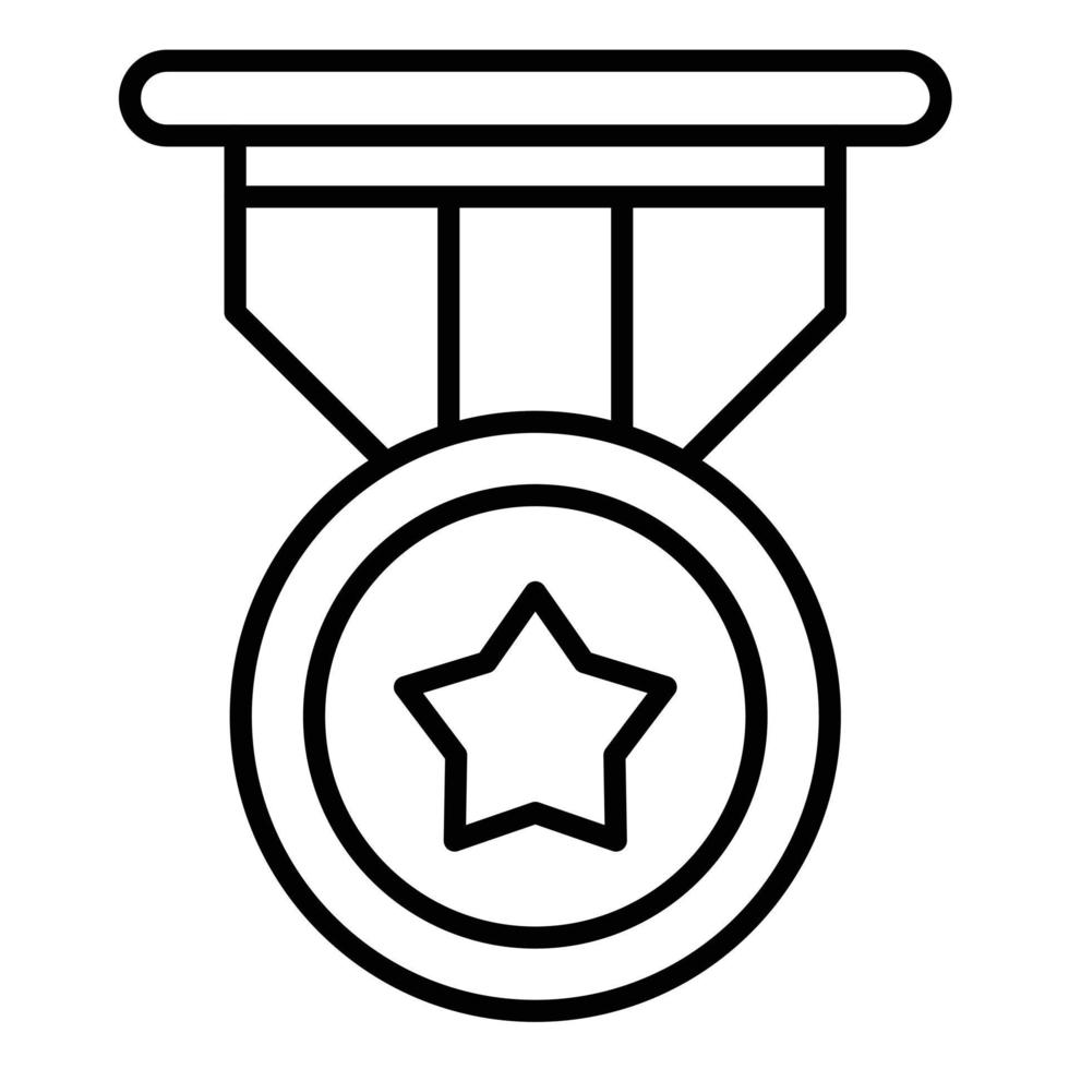 Gold Medal Line Icon vector