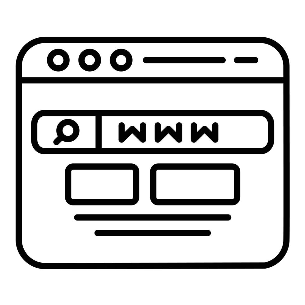 Www Line Icon vector