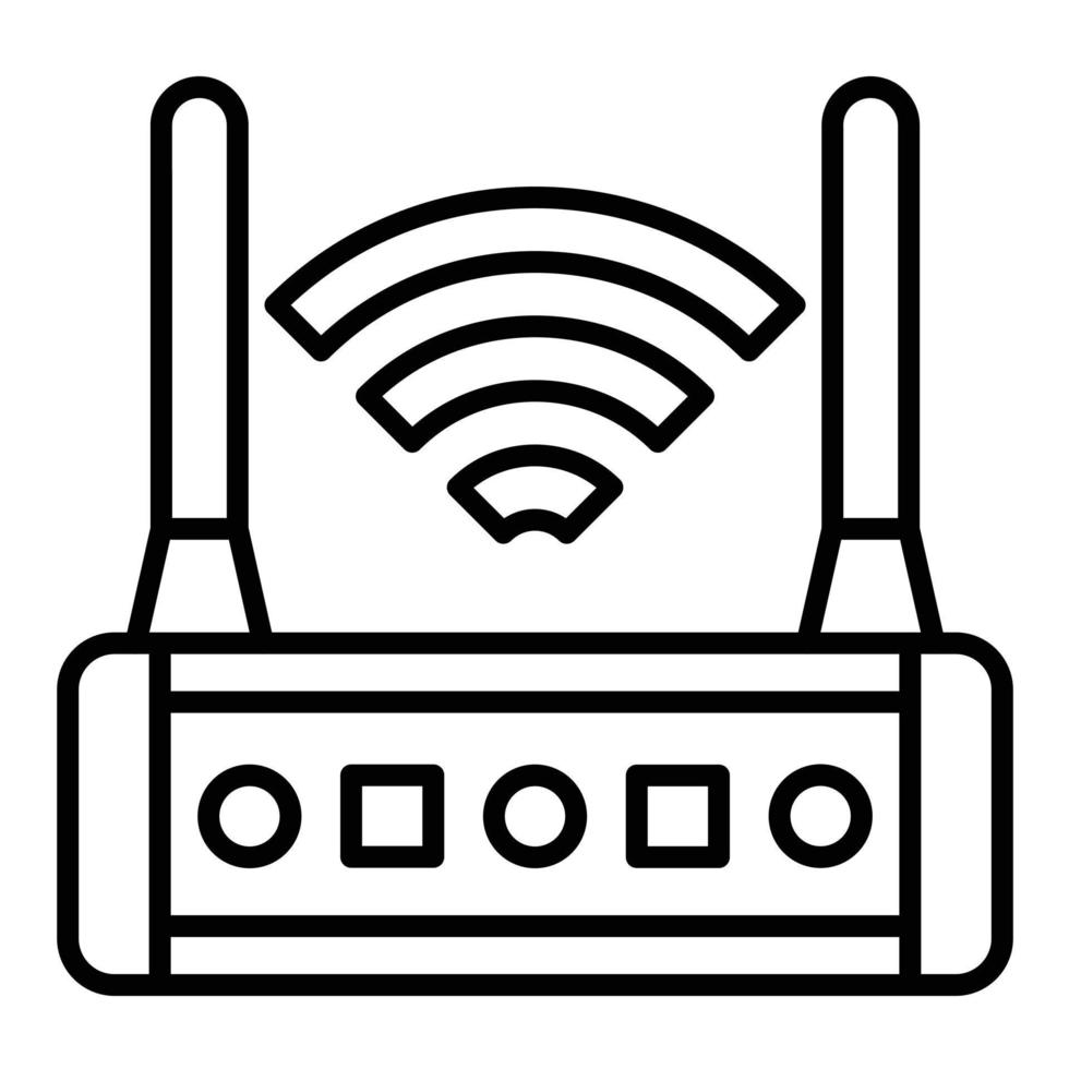 Wifi Router Line Icon vector