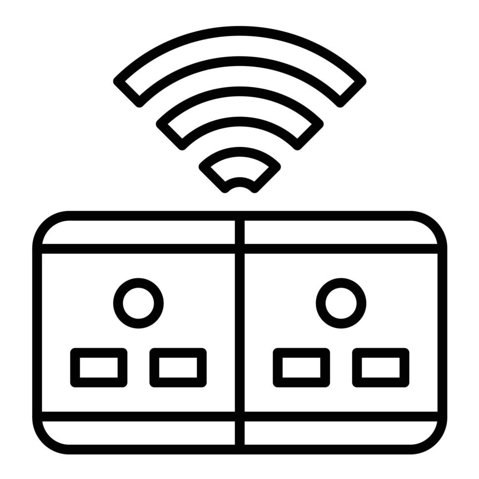 Smart Socket Line Icon vector