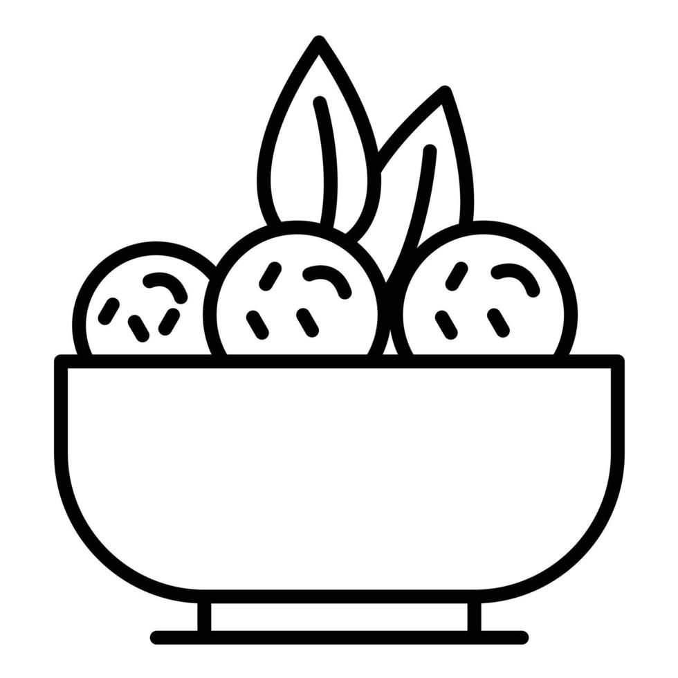 Falafel Line Icon vector