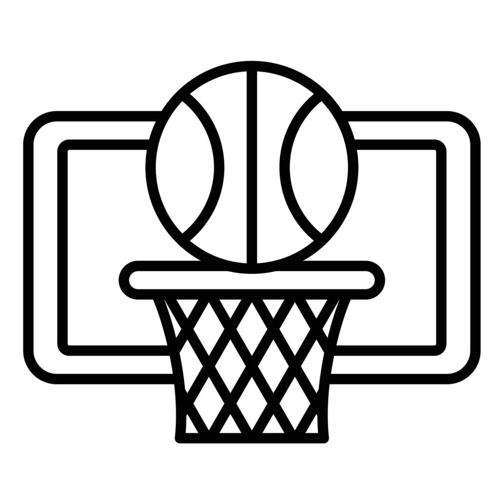 icono de línea de baloncesto vector