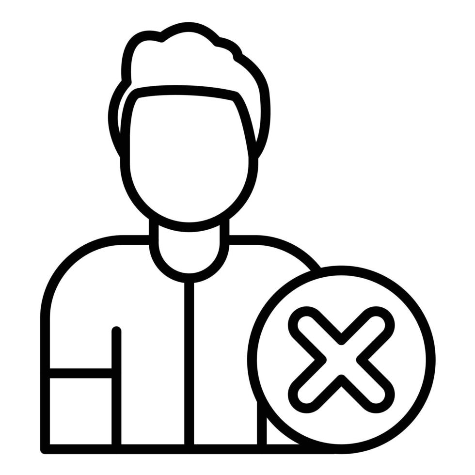 Disqualified Line Icon vector