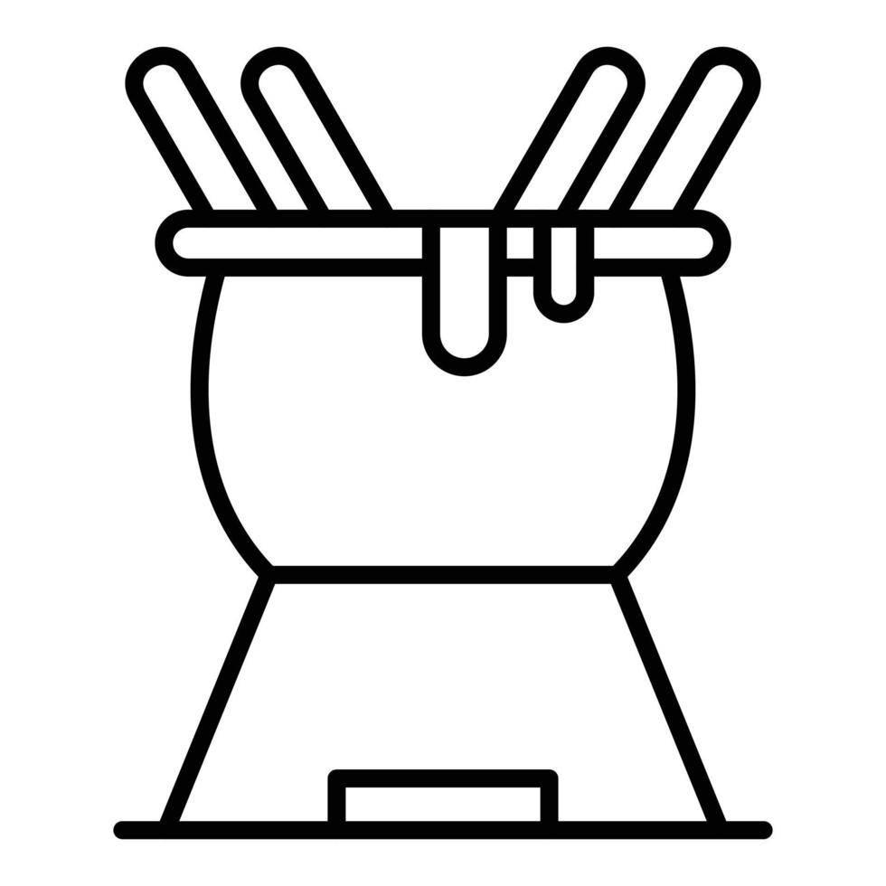 Fondue Line Icon vector