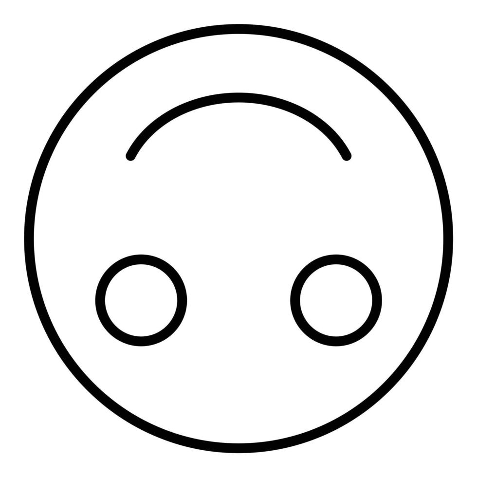 Upside Down Face Line Icon vector