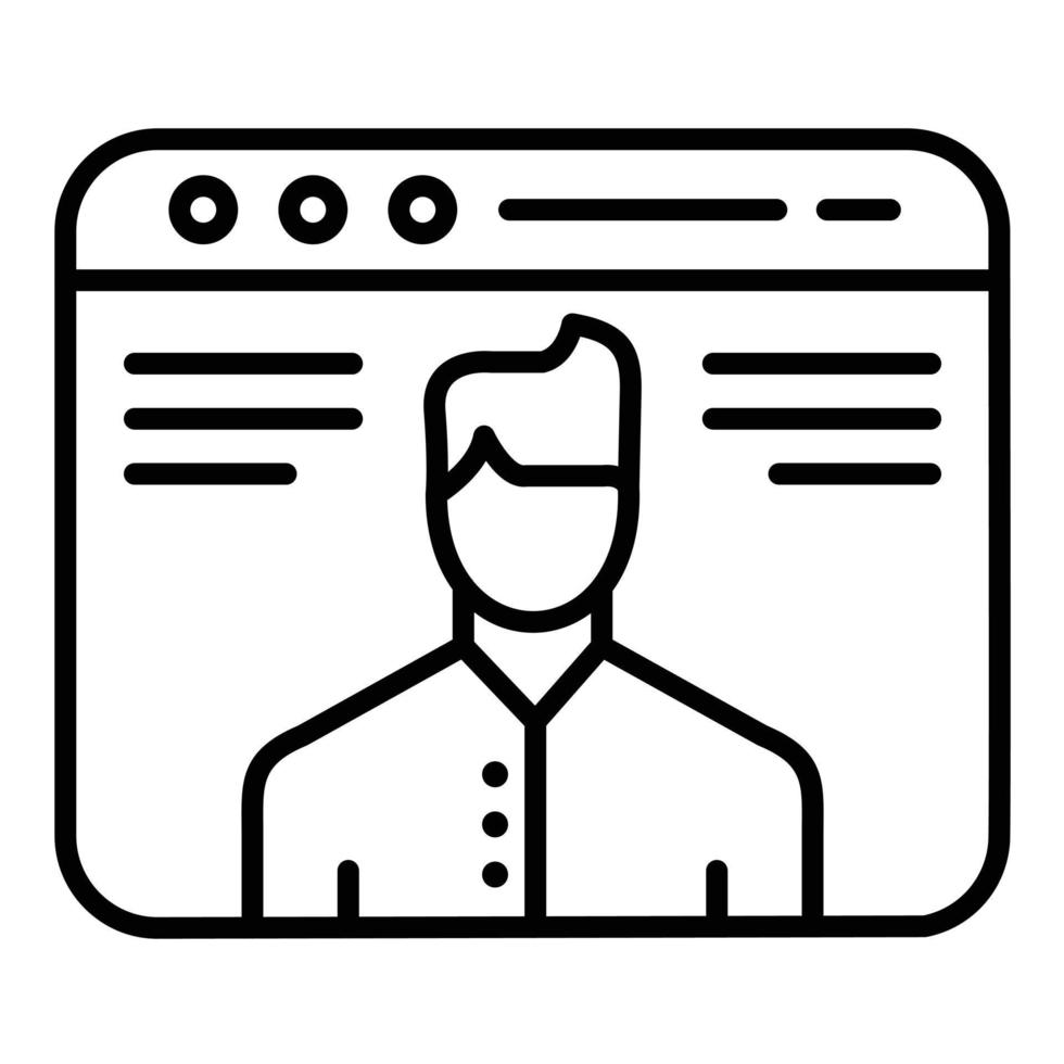 Page Visitors Line Icon vector
