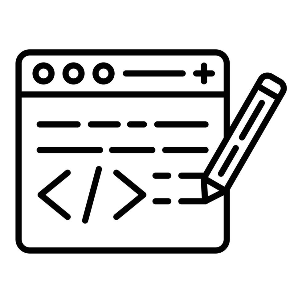 Edit Code Line Icon vector