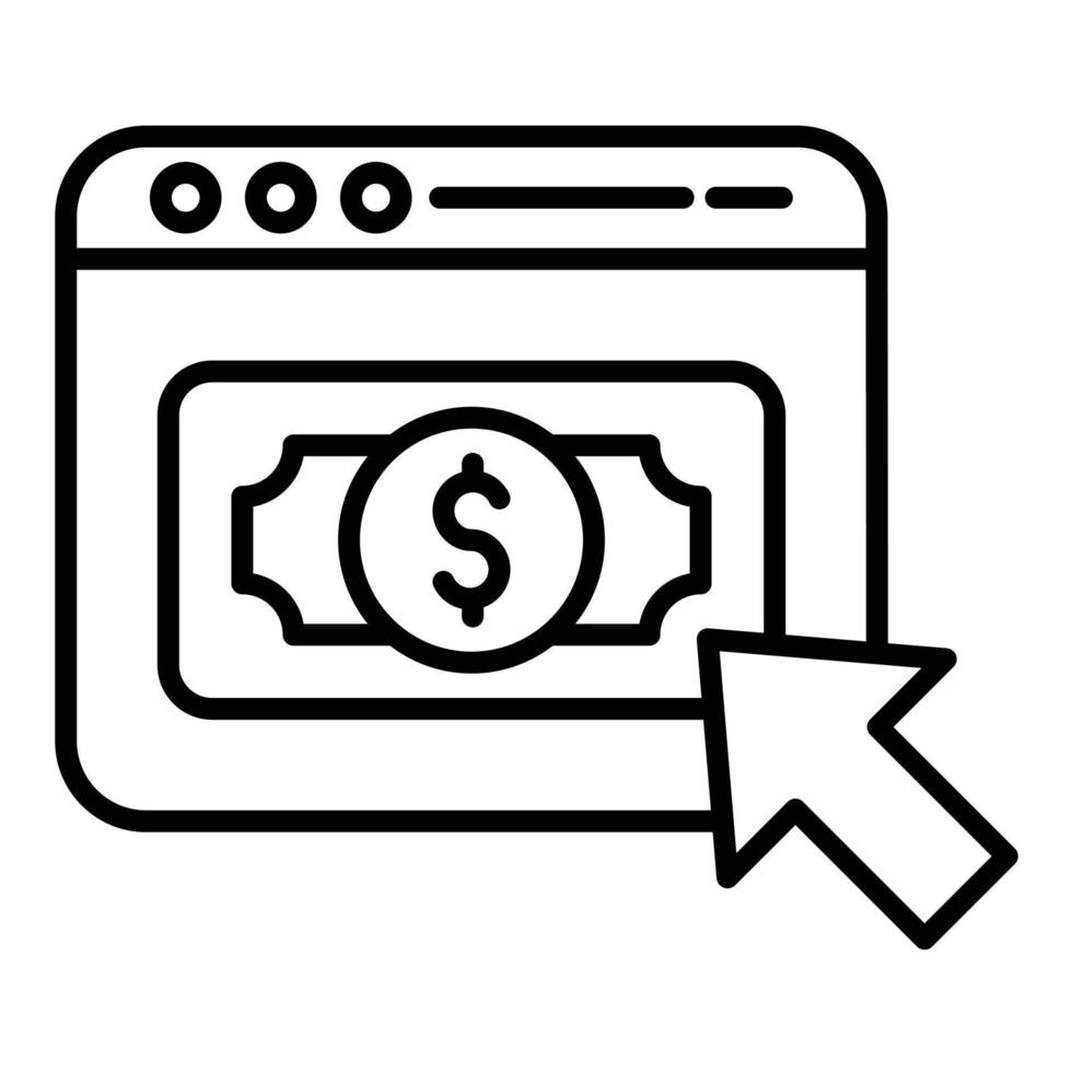 Pay Per Click Line Icon vector