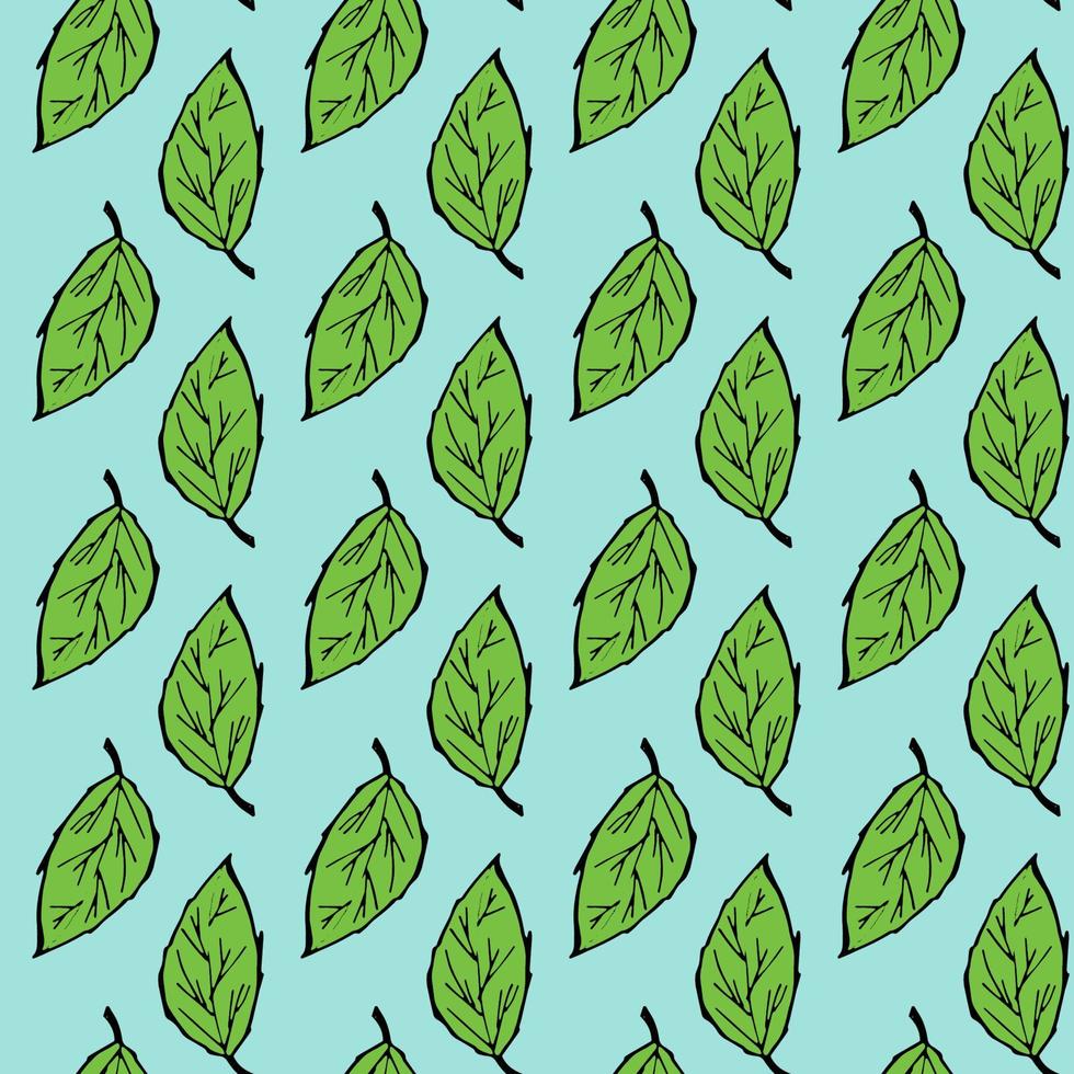 pattern green leaf vector