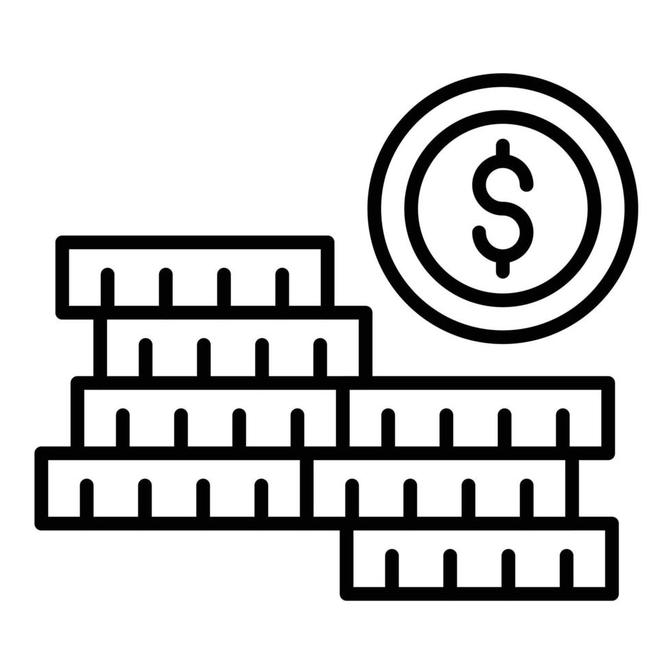 Inflation Graph Line Icon vector