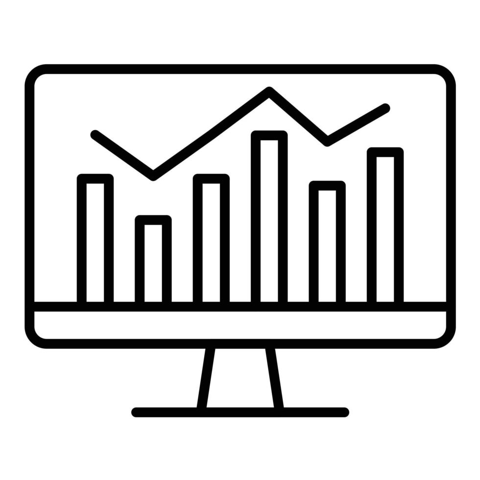 Upward Trend in Graph Line Icon vector