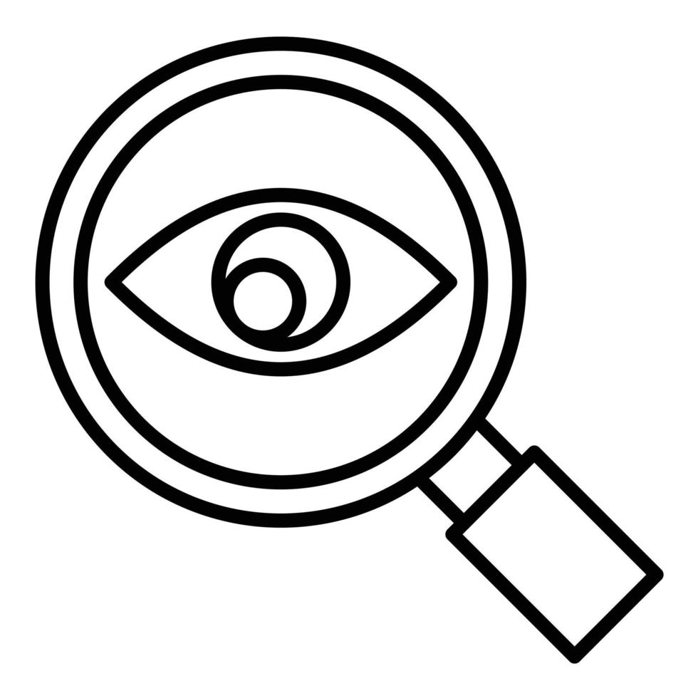 Observation Line Icon vector