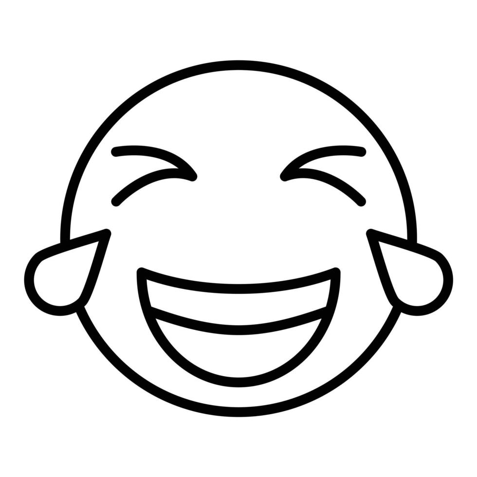 Rolling on the Floor Laughing Line Icon vector