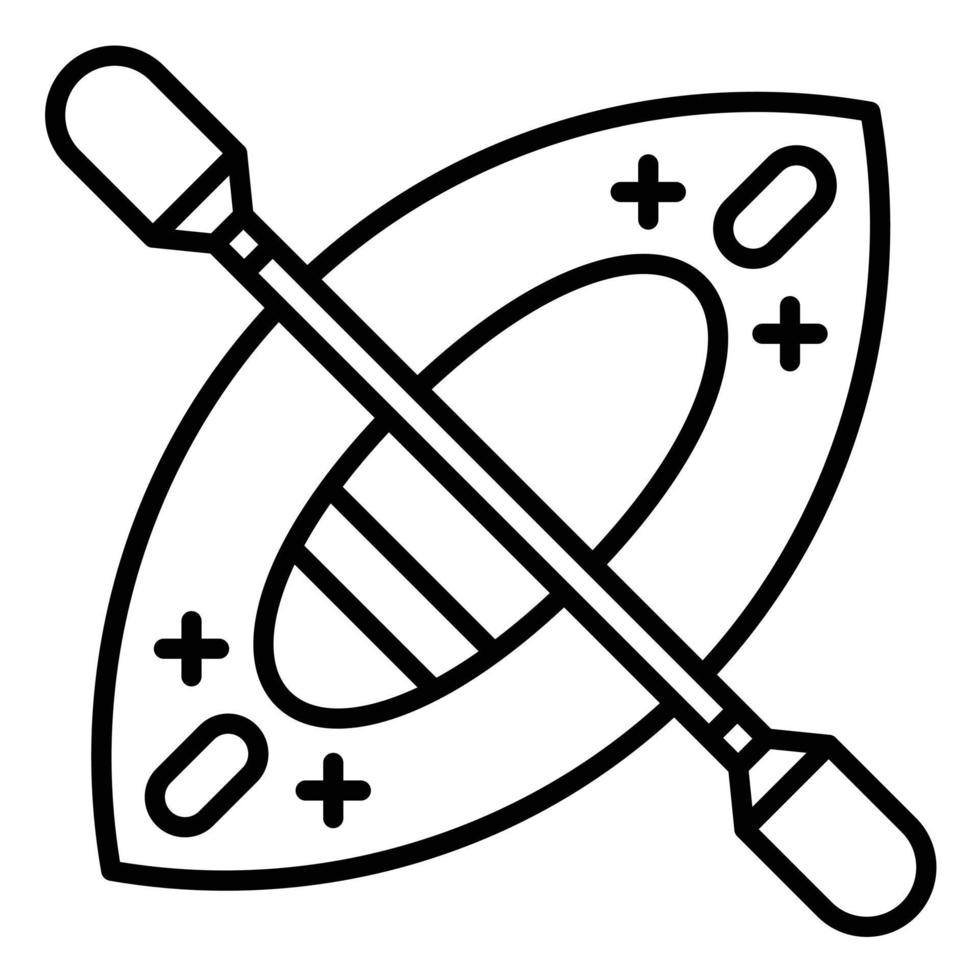 Canoe Line Icon vector