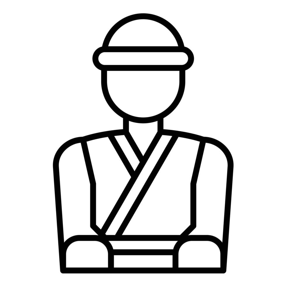 Judo Line Icon vector