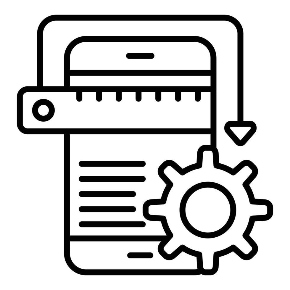 App Development Line Icon vector