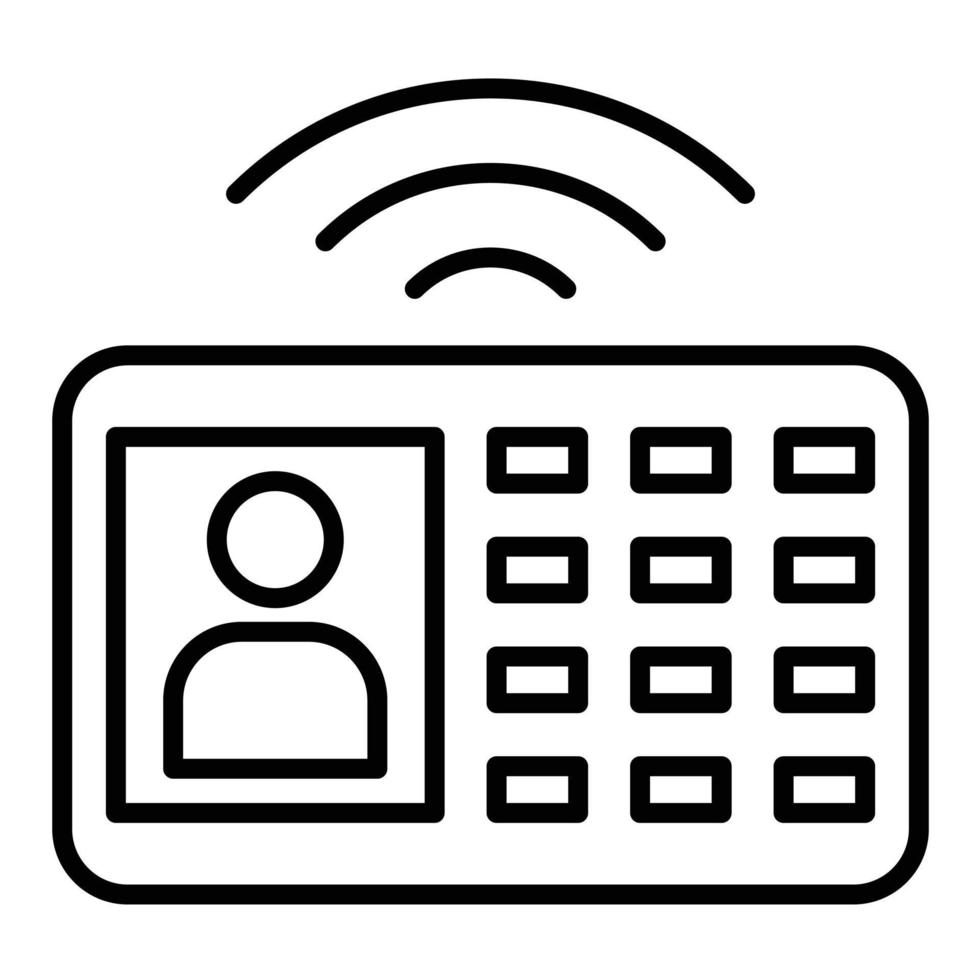 Intercom Line Icon vector